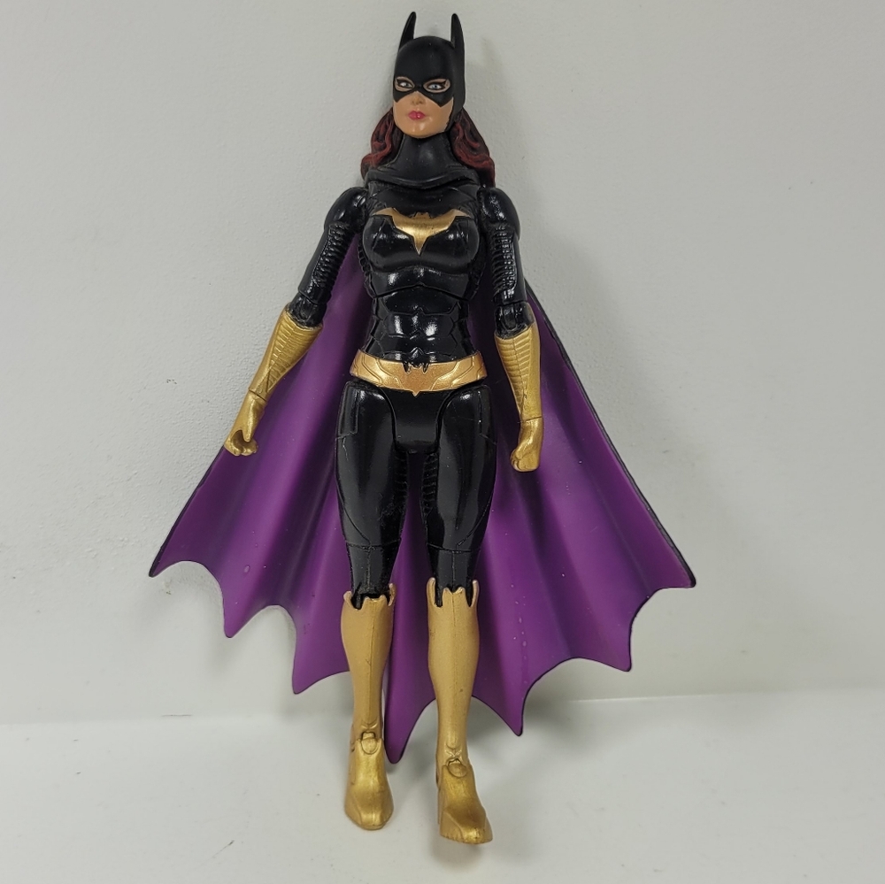Black and Gold Batgirl Action Figure with Purple Cape